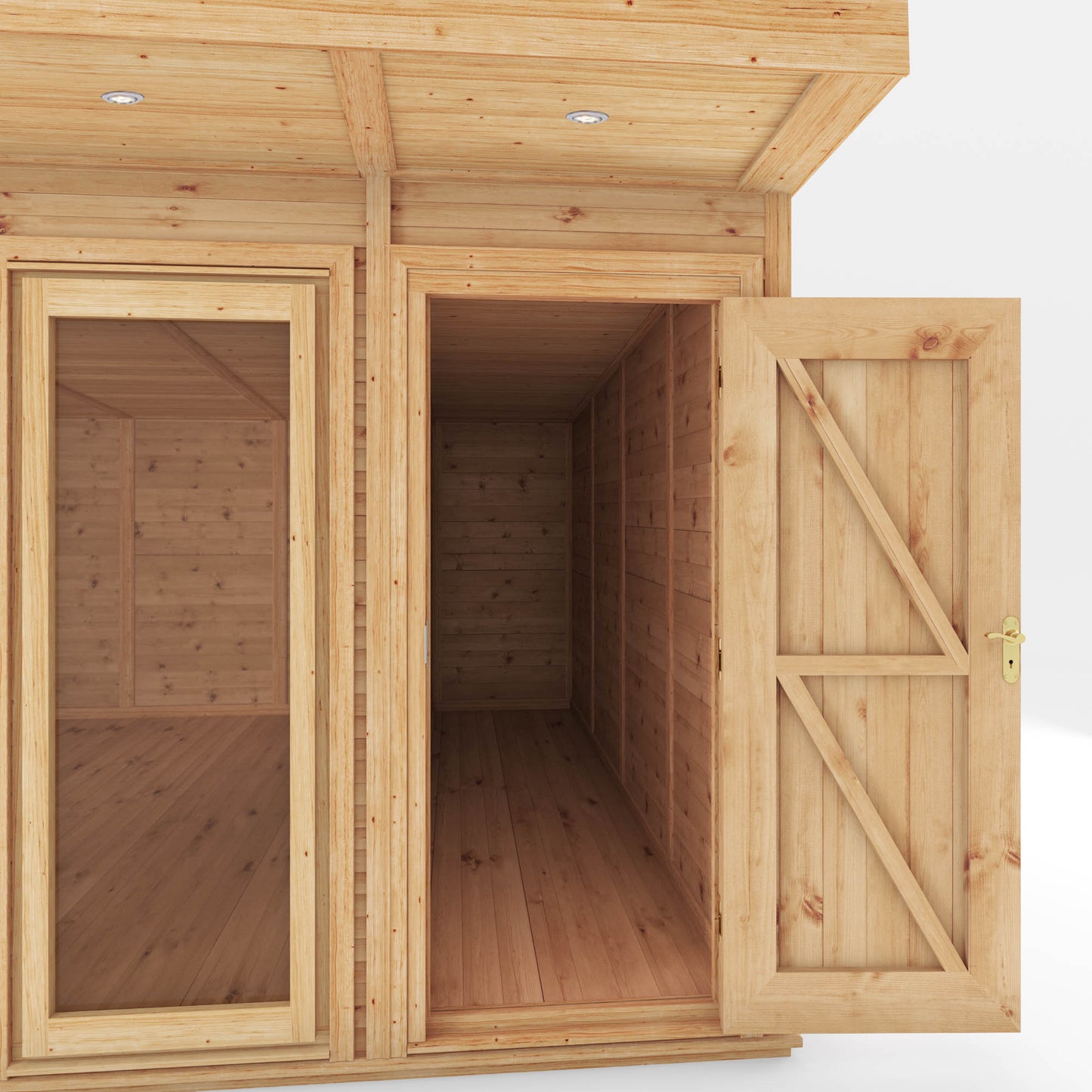 6m x 4m Insulated Garden Room with Side Shed