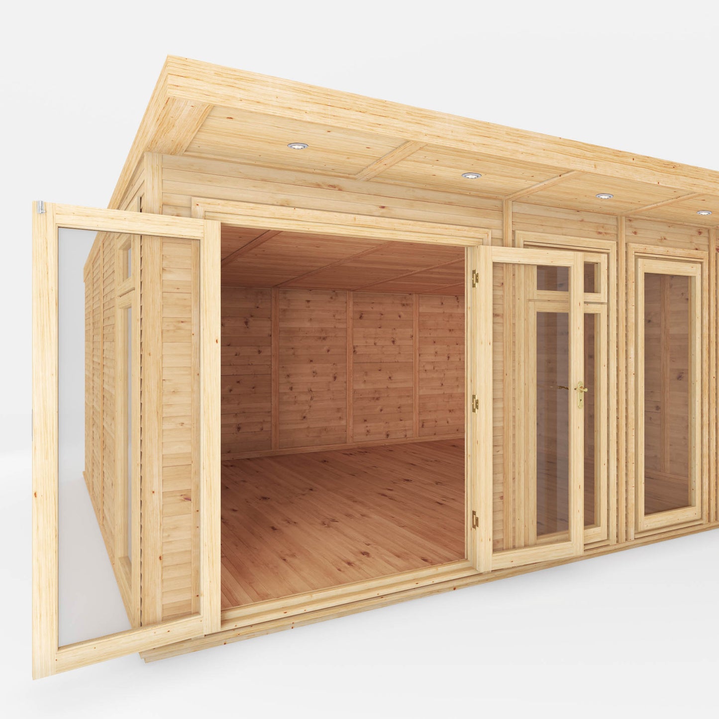 6m x 4m Insulated Garden Room with Side Shed