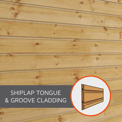 7 x 5 Shiplap Apex Wooden Shed