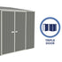 Absco 10 x 5 Woodland Grey Metal Bike Shed
