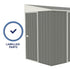 Absco 10 x 5 Woodland Grey Metal Bike Shed
