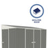 Absco 10 x 5 Woodland Grey Metal Bike Shed
