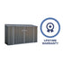 Absco 7' 5 x 2' 5 Woodland Grey Metal Bike Shed
