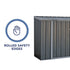 Absco 7' 5 x 2' 5 Woodland Grey Metal Bike Shed
