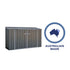 Absco 7' 5 x 2' 5 Woodland Grey Metal Bike Shed
