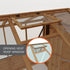 8 x 4 Evesham Lean-to Pent Wooden Greenhouse

