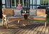 Charles Taylor Twin Bench Set Angled with Cushions

