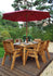Charles Taylor Six Seater Rectangular Table Set with Parasol
