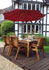 Charles Taylor Six Seater Rectangular Table Set with Parasol

