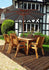 Charles Taylor Six Seater Rectangular Table Set with Parasol
