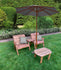 Charles Taylor Grand Twin Straight Set with Parasol and Cushions
