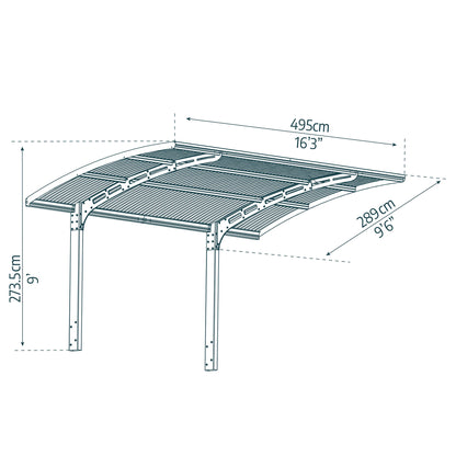 Canopia by Palram Carport Arizona Wave 5000 - Grey