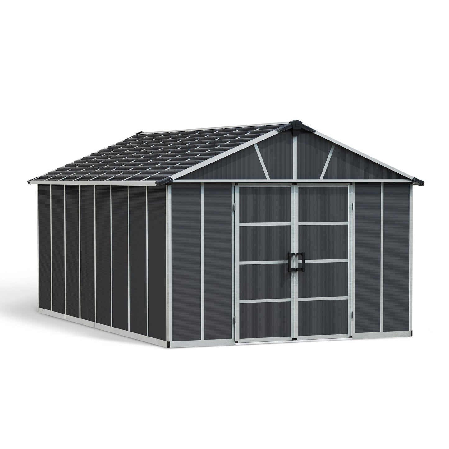 Canopia by Palram 11 x 17 Yukon Plastic Shed With Floor - Grey