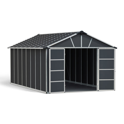 Canopia by Palram 11 x 17 Yukon Plastic Shed With Floor - Grey