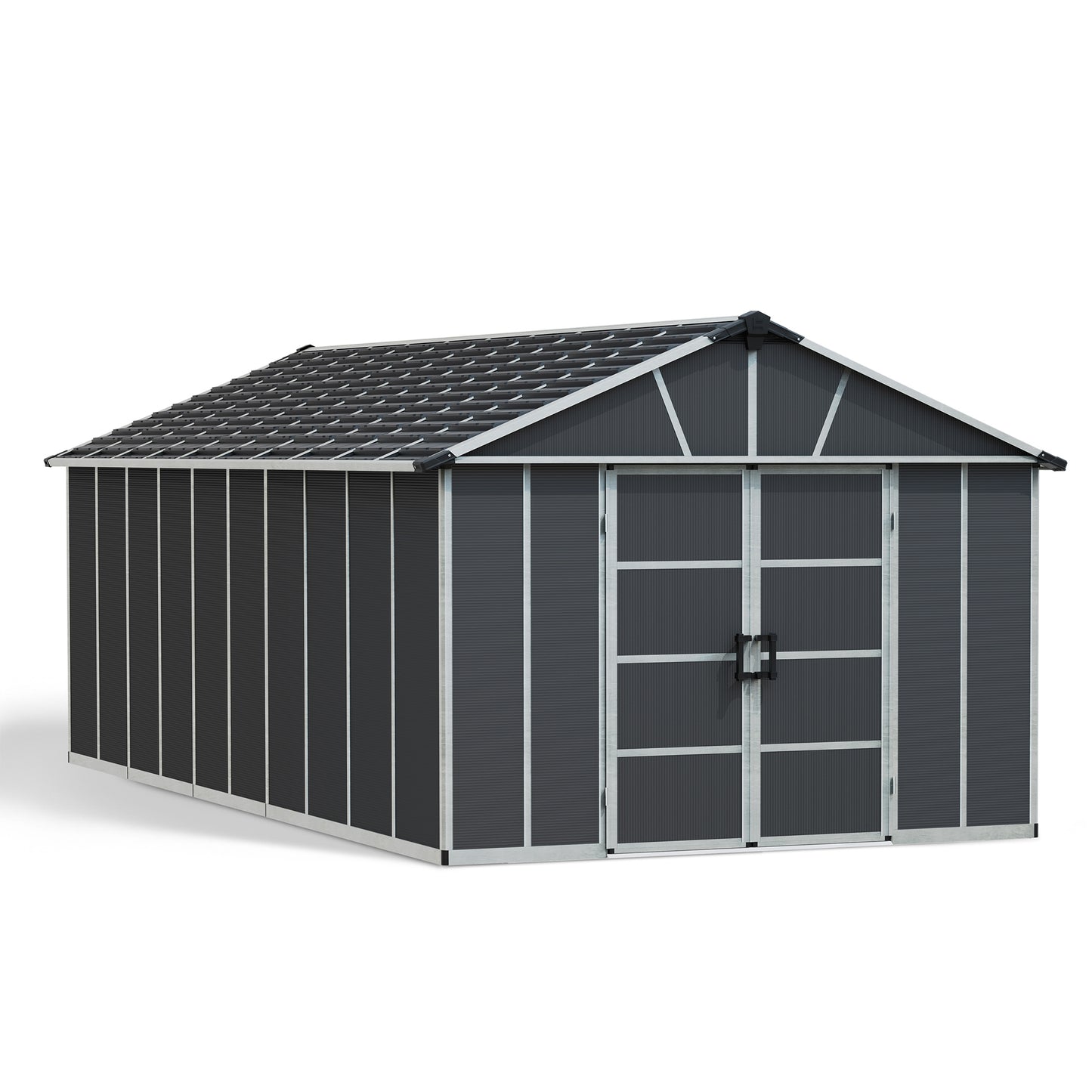Canopia by Palram 11 x 21 Yukon Plastic Shed With Floor - Grey