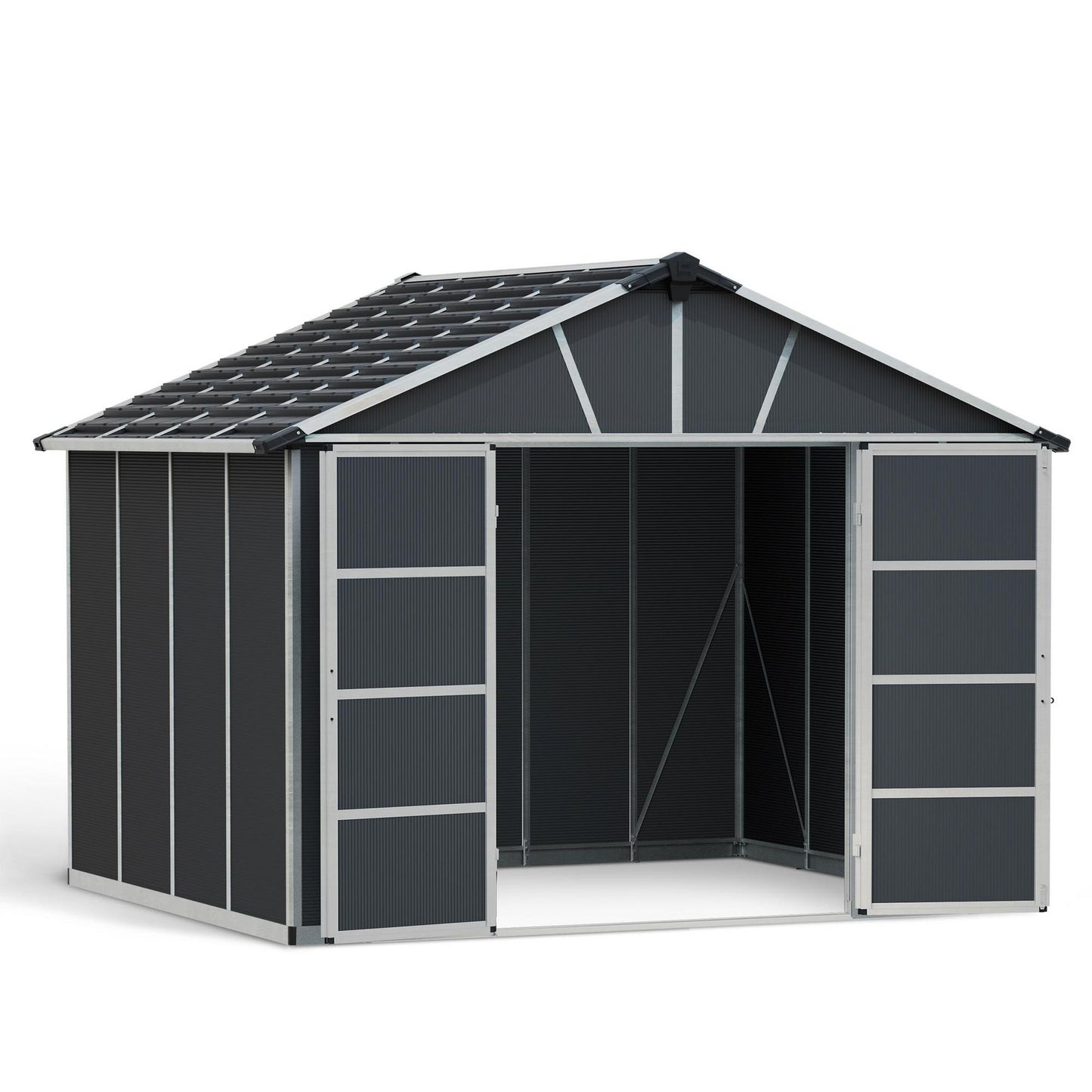Canopia by Palram 11 x 9 Yukon Plastic Shed - Grey