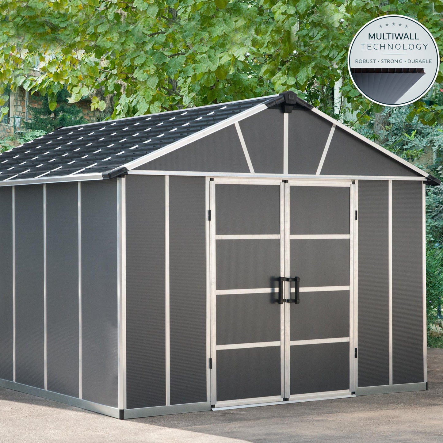 Canopia by Palram 11 x 13 Yukon Shed - Grey