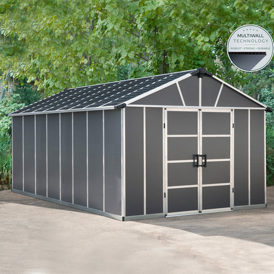 Canopia by Palram 11 x 17 Yukon Plastic Shed - Grey