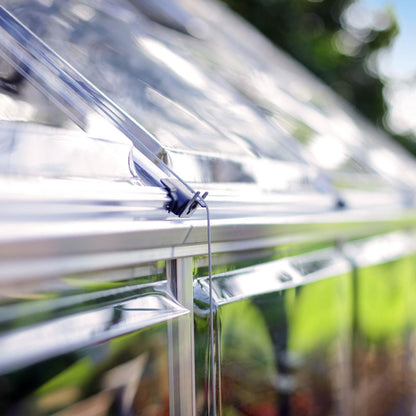 Anchoring kit on a metal greenhouse