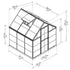 Canopia by Palram Harmony 6 x 6 Green Greenhouse
