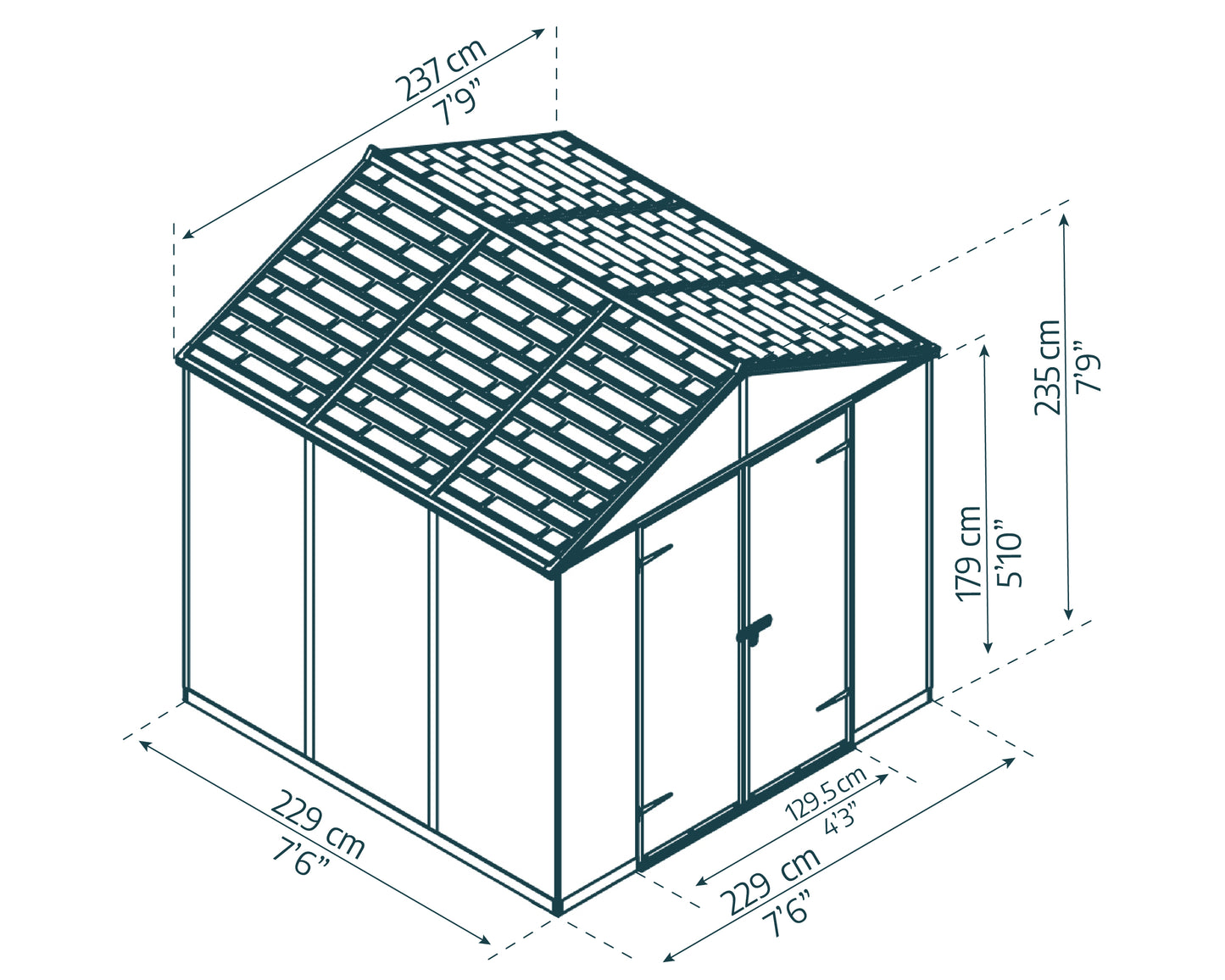 Canopia by Palram  Rubicon 8 x 8 Plastic Shed