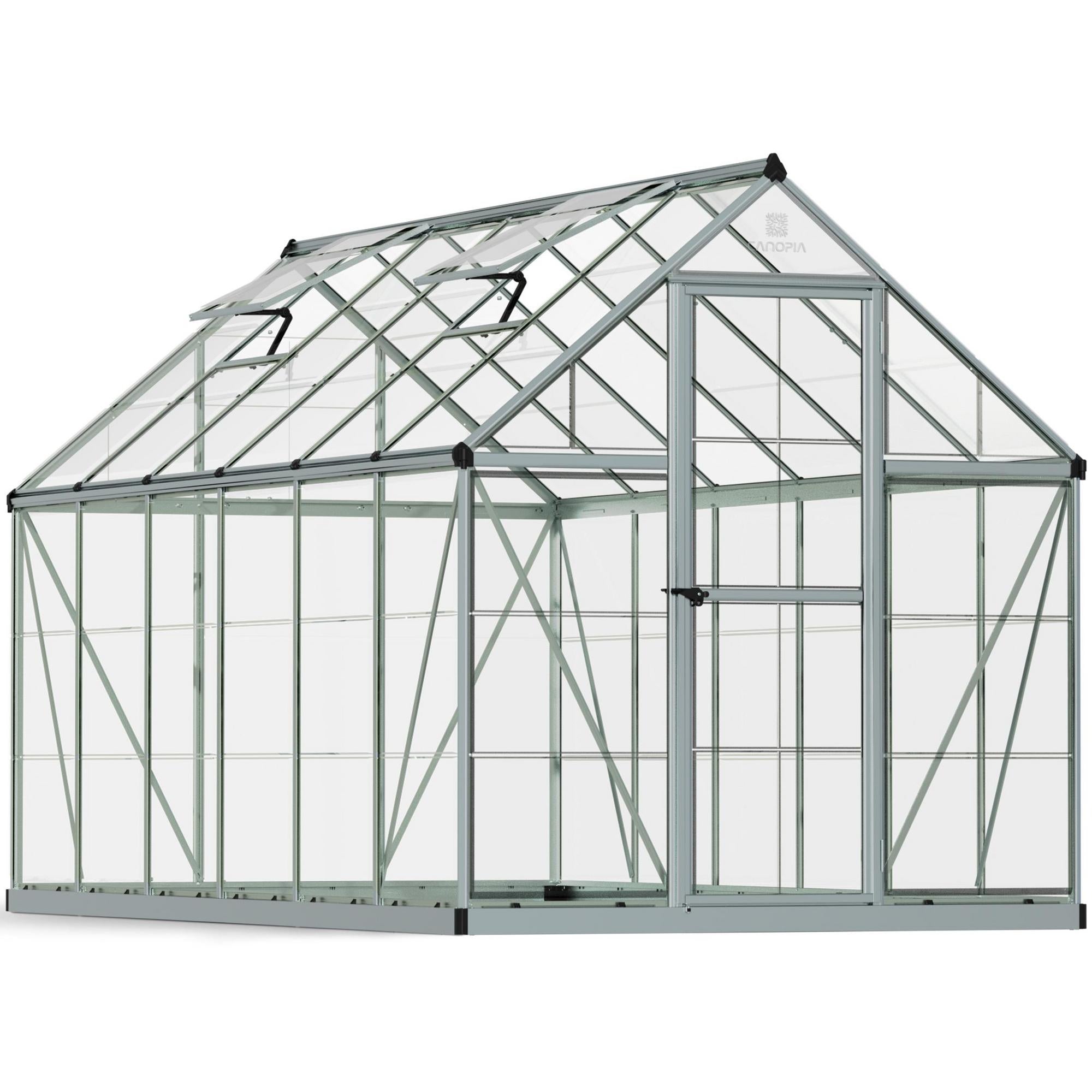 Silver framed greenhouse