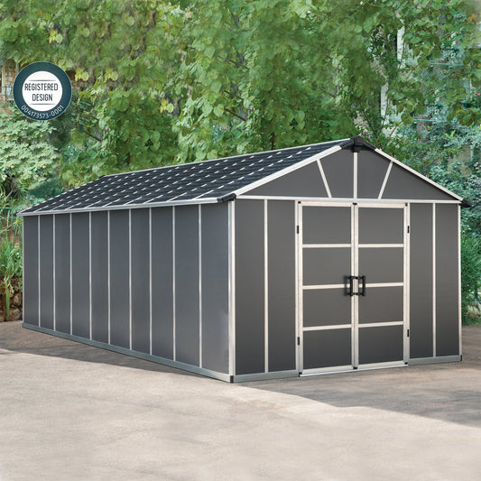 Canopia by Palram 11 x 21 Yukon Plastic Shed - Grey