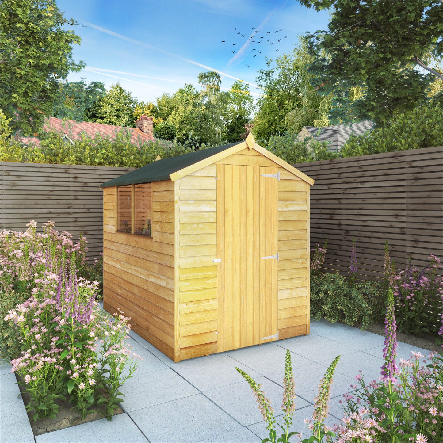 7 x 5 Value Overlap Single Door Apex Wooden Shed