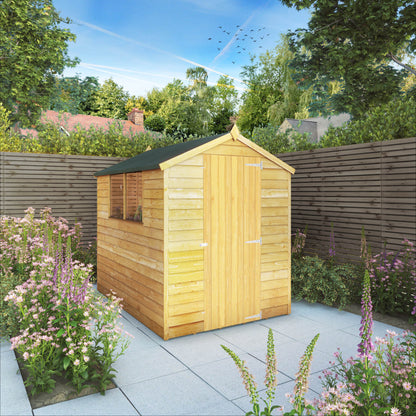 7 x 5 Overlap Single Door Apex Wooden Shed