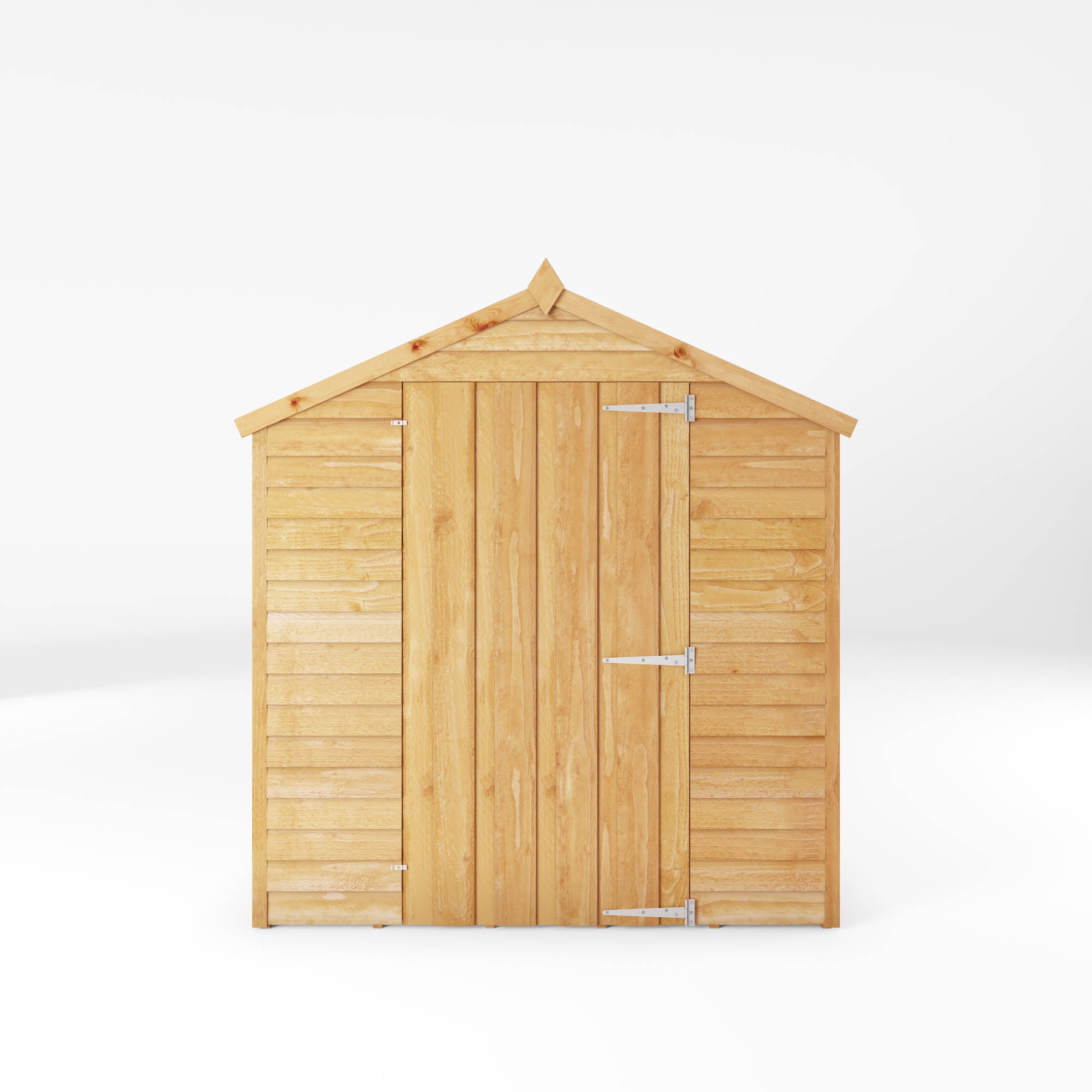Refurbished 8 x 6 Overlap Single Door Windowless Apex Garden Shed