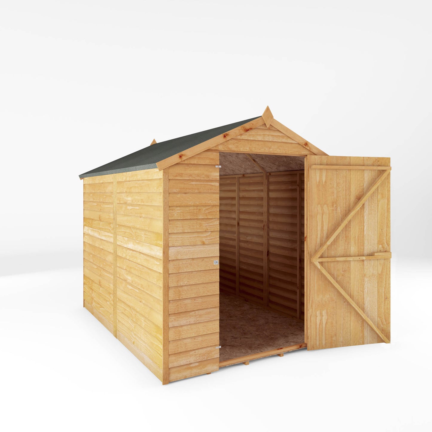 8 x 6 Value Overlap Single Door Apex Windowless Wooden Shed