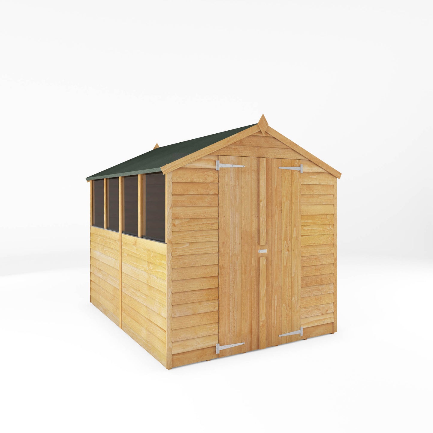 8 x 6 Overlap Double Door Apex Wooden Shed