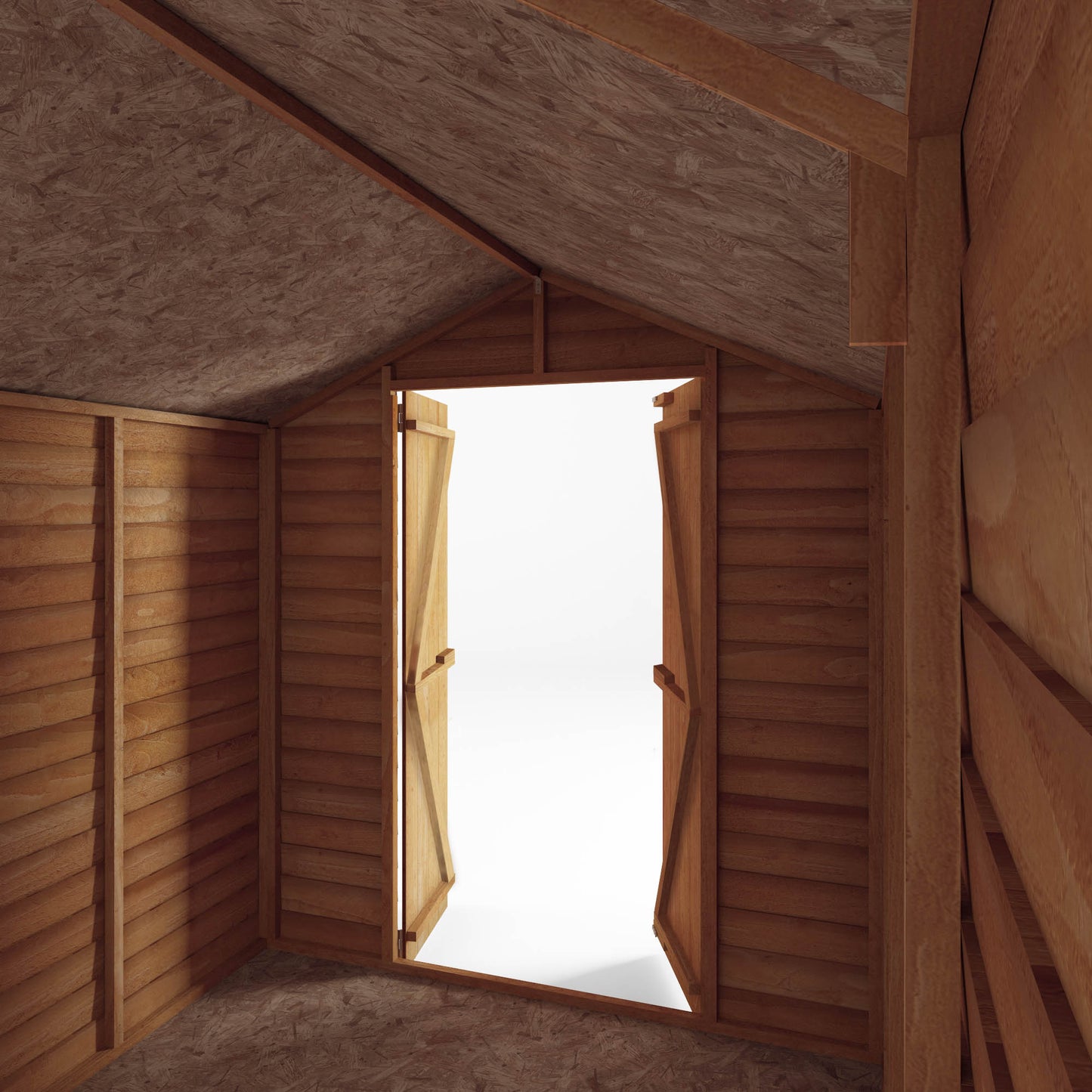 8 x 6 Value Overlap Double Door Apex Windowless Wooden Shed