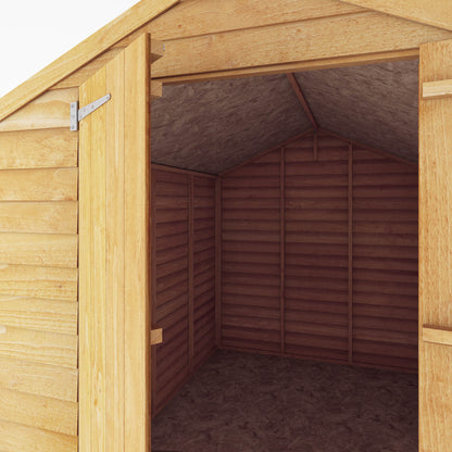 Refurbished 8 x 6 Overlap Double Door Apex Windowless Wooden Shed