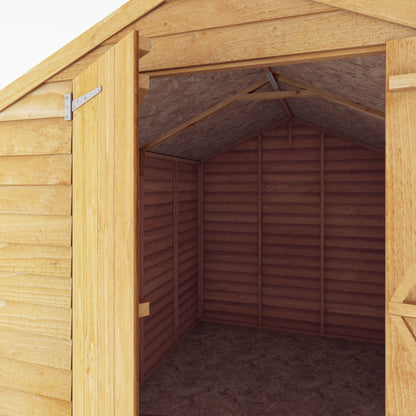 8 x 6 Value Overlap Double Door Apex Windowless Wooden Shed