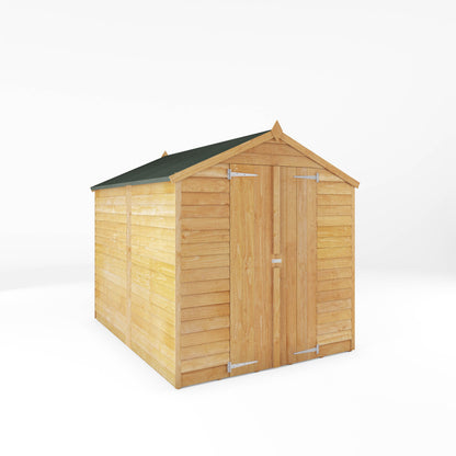 8 x 6 Overlap Double Door Apex Windowless Wooden Shed