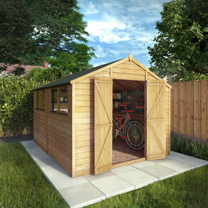 10 x 8 Overlap Double Door Apex Wooden Shed