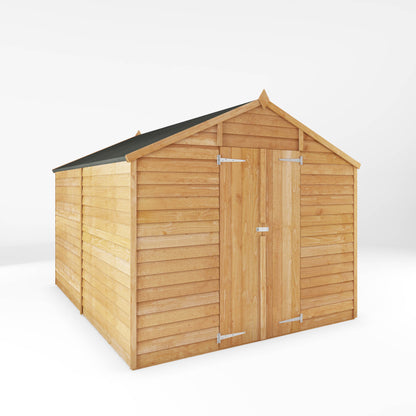 10 x 8 Overlap Double Door Apex Windowless Wooden Shed