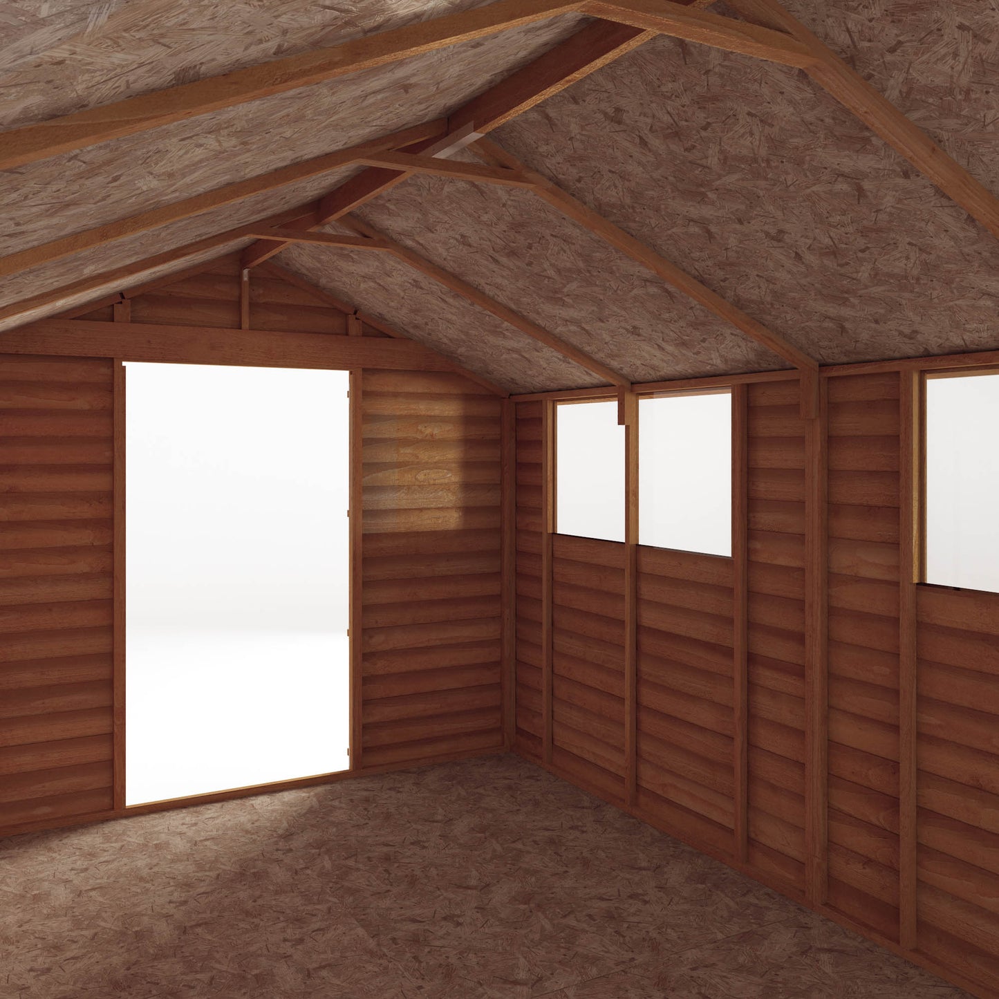 12 x 8 Value Overlap Double Door Apex Wooden Shed