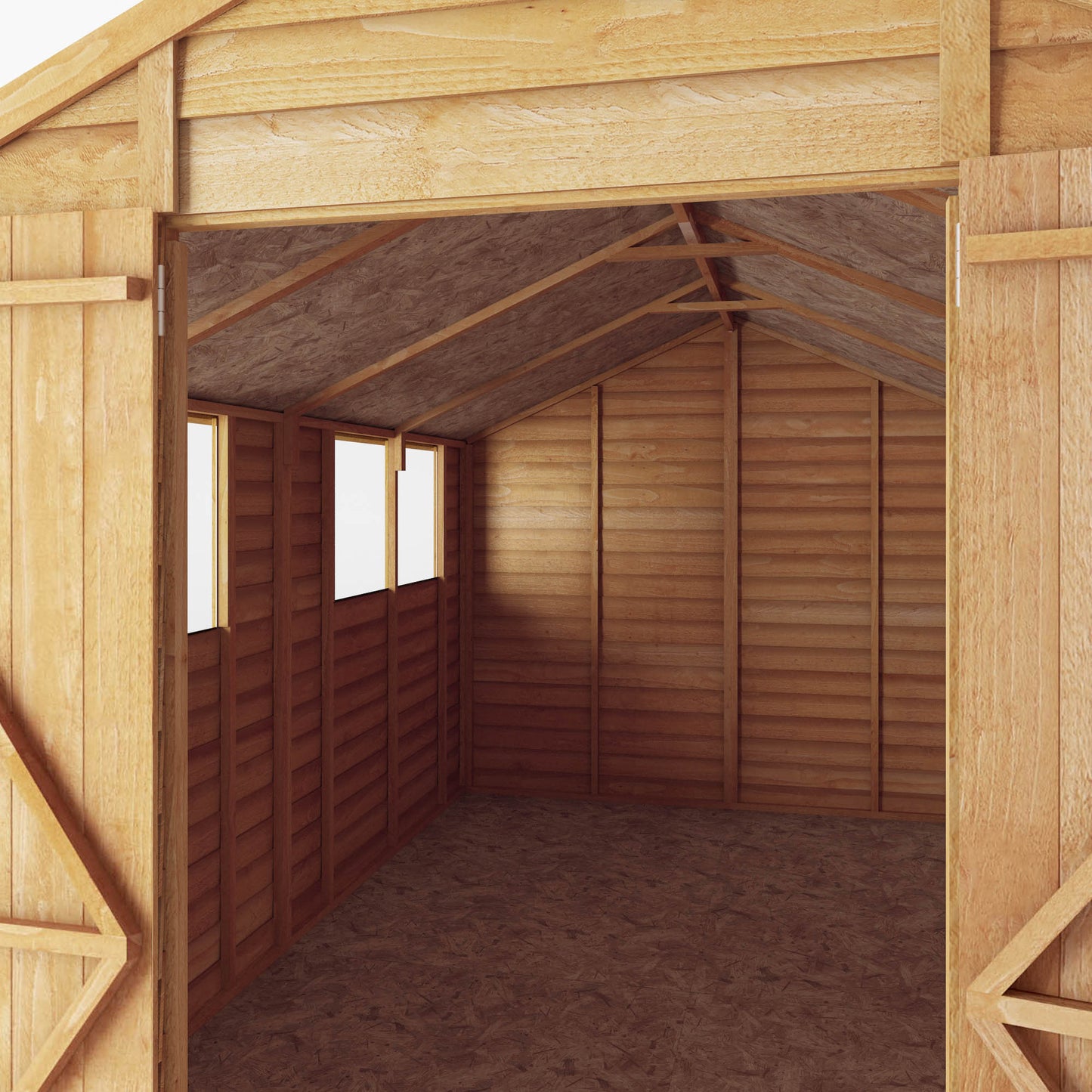 12 x 8 Value Overlap Double Door Apex Wooden Shed