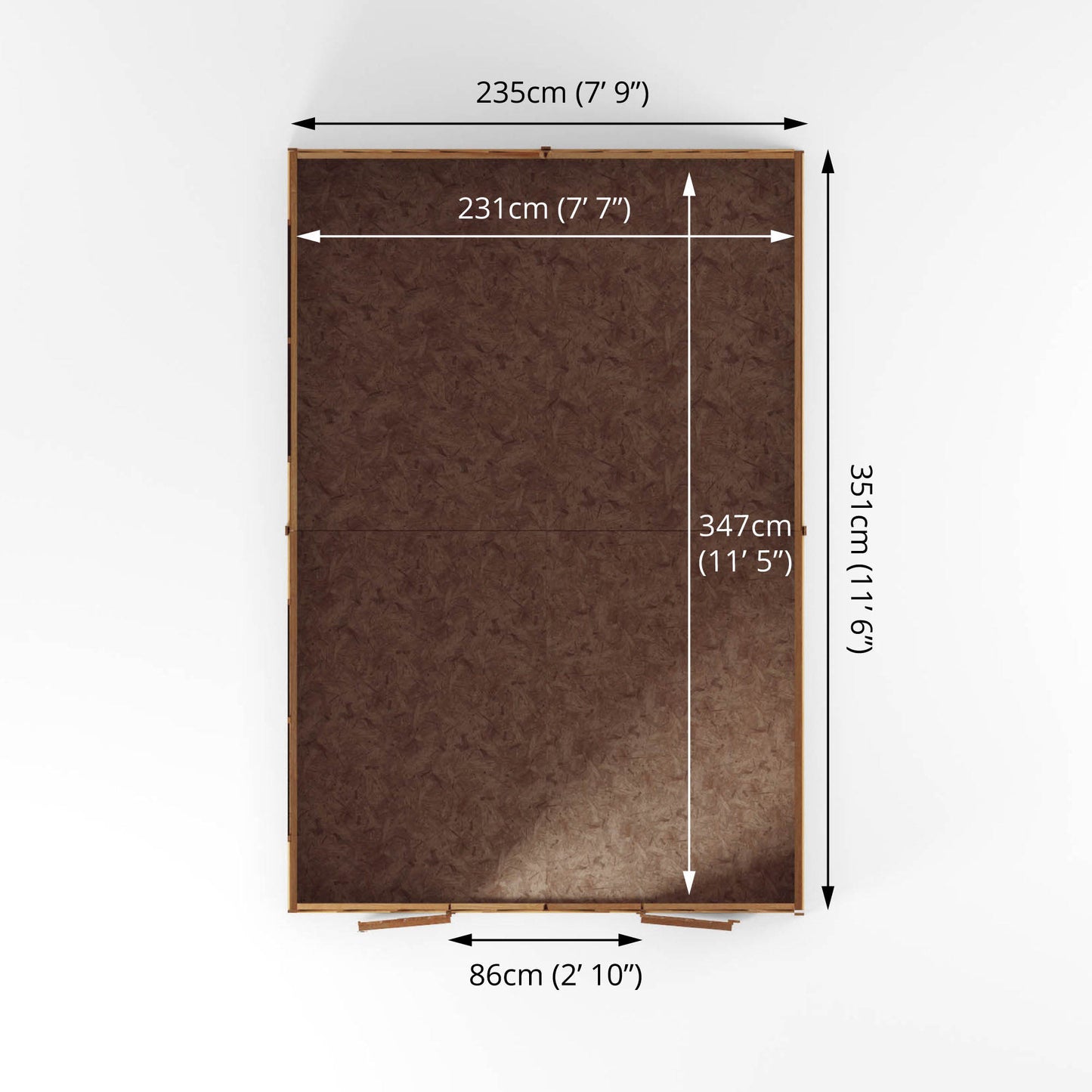 12 x 8 Value Overlap Double Door Apex Wooden Shed