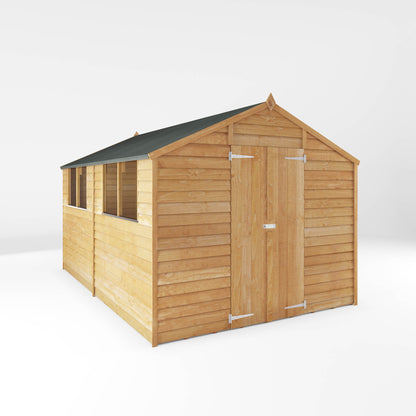 Refurbished 12 x 8 Overlap Double Door Apex Wooden Shed