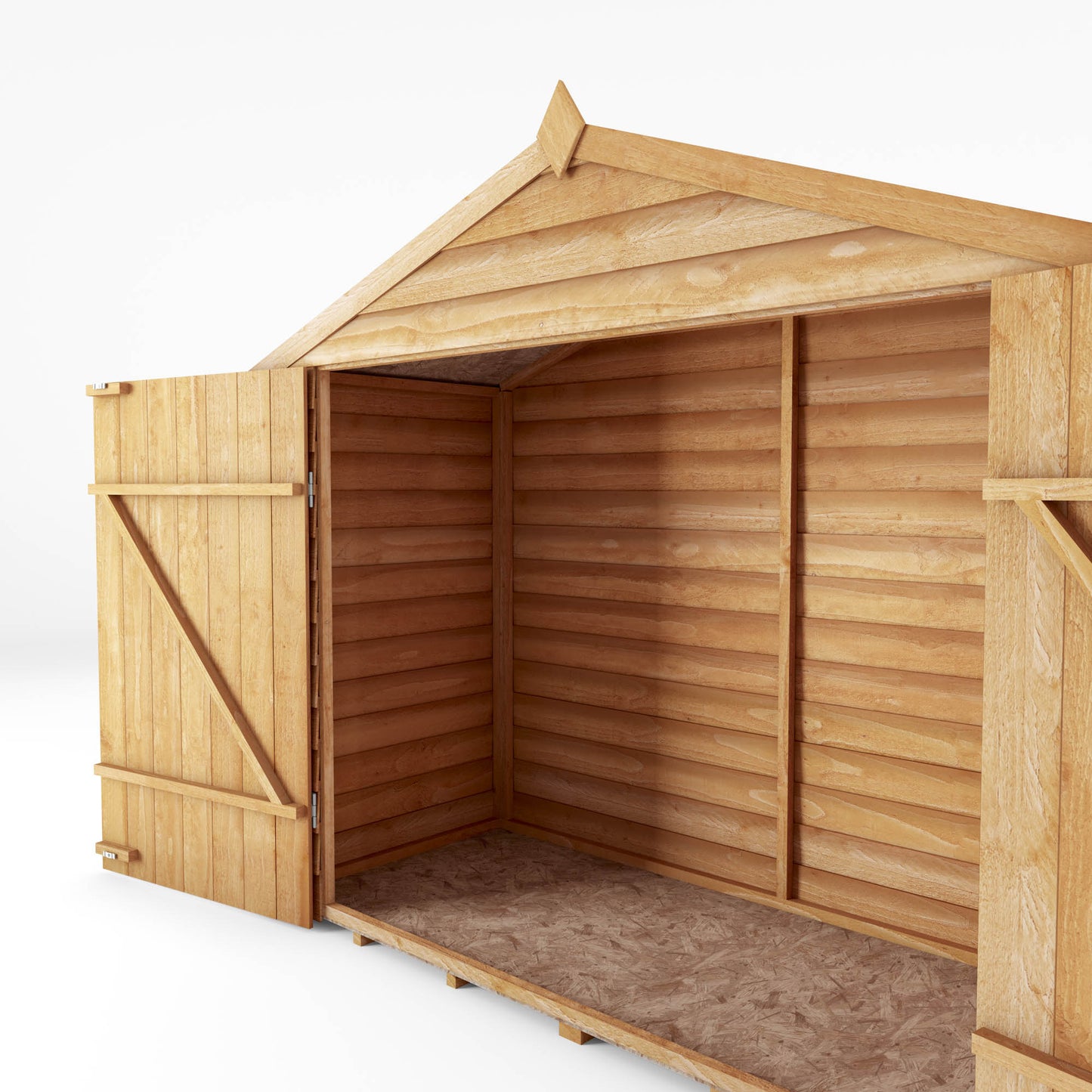 7 x 3 Overlap Double Door Apex Wooden Bike Shed