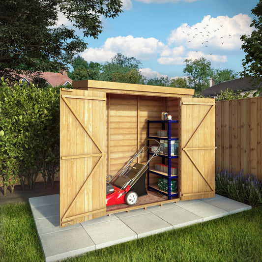 6' x 2.6' Value Overlap Double Door Pent Storage Shed