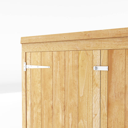 Refurbished 5 x 3 Overlap Double Door Wooden Garden Mower Store