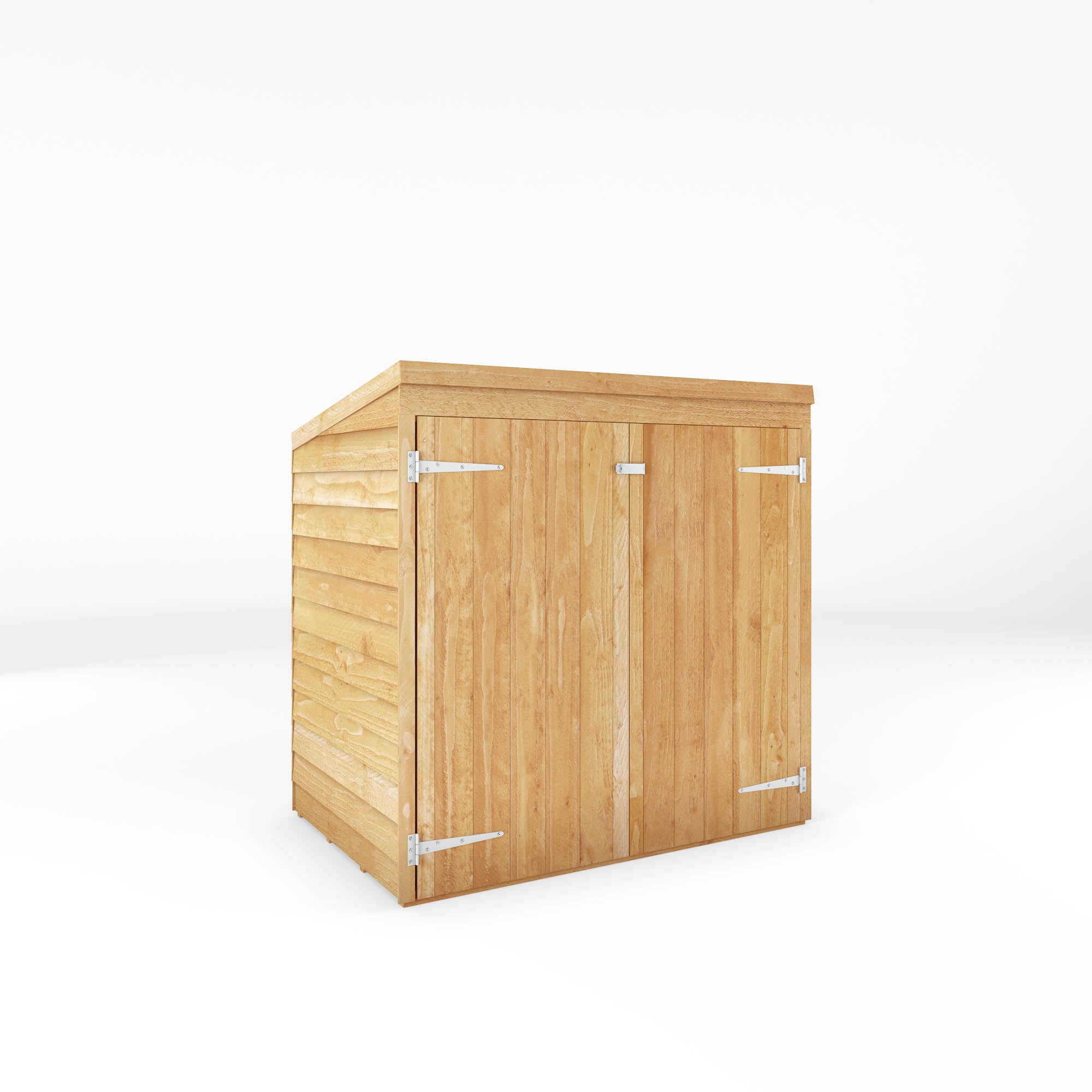 Refurbished 5 x 3 Overlap Double Door Wooden Garden Mower Store