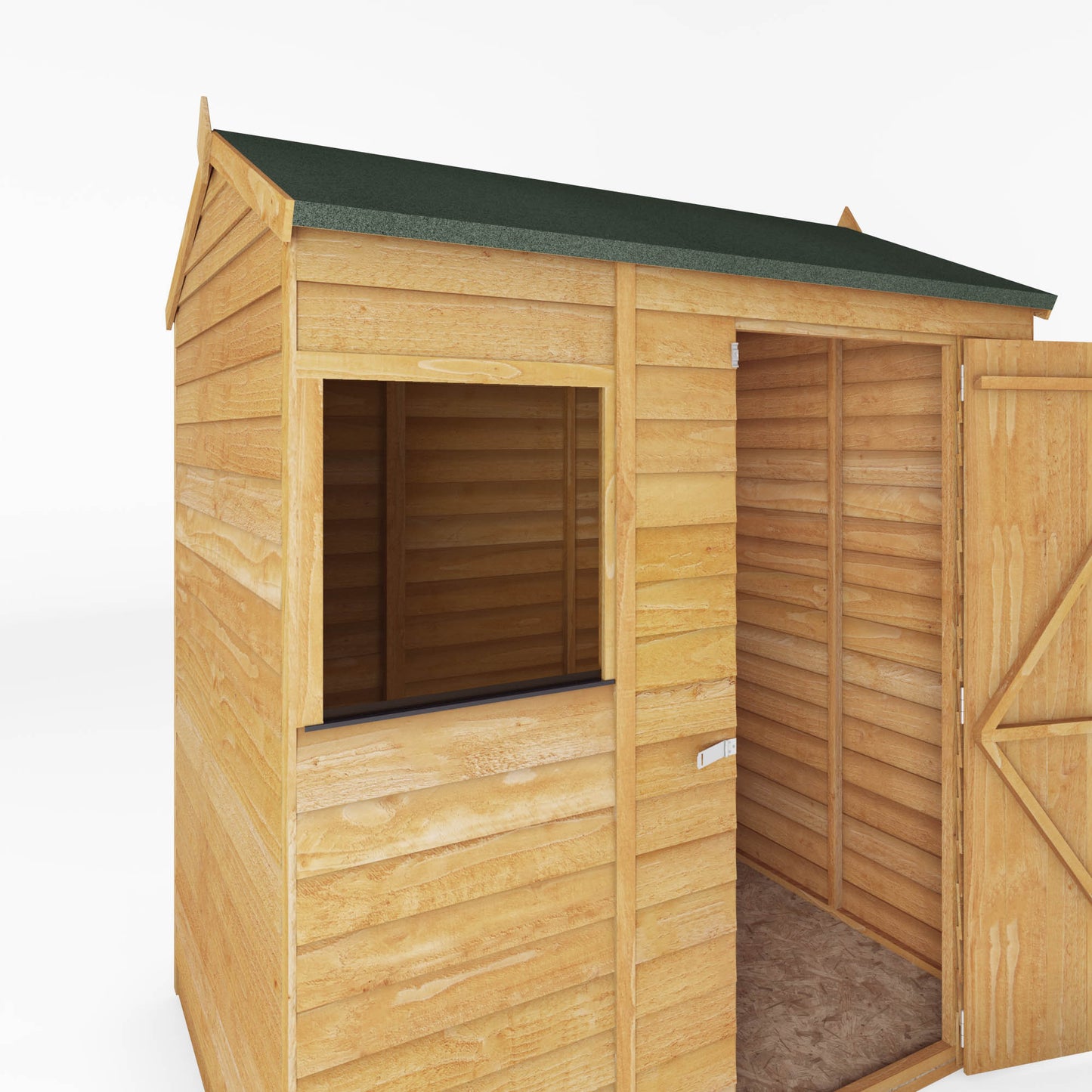 6 x 4 Value Overlap Reverse Apex Wooden Shed
