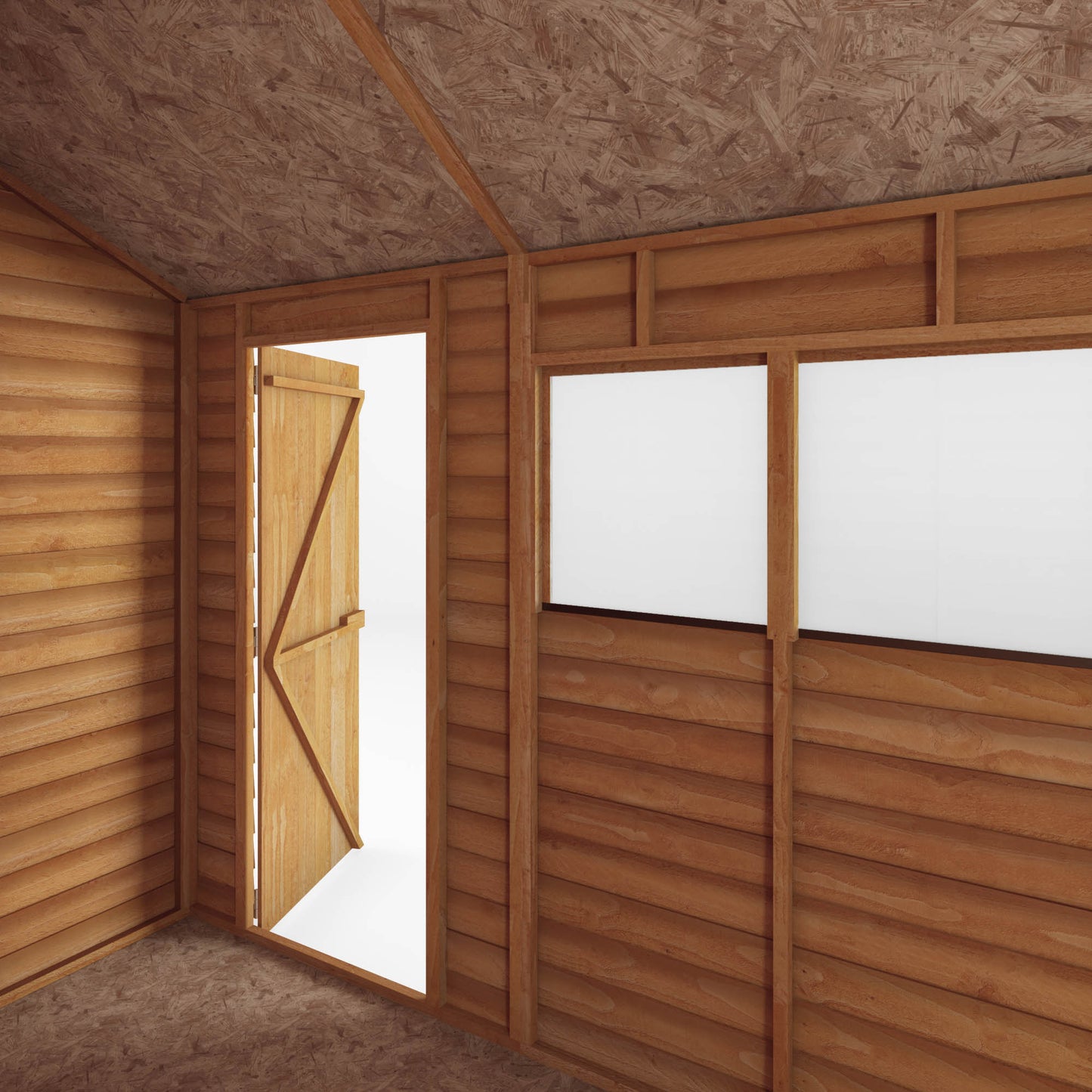 6 x 8 Value Overlap Reverse Apex Single Door Wooden Shed
