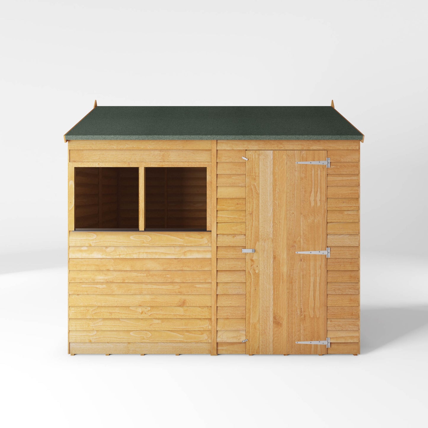 6 x 8 Overlap Reverse Apex Single Door Wooden Shed