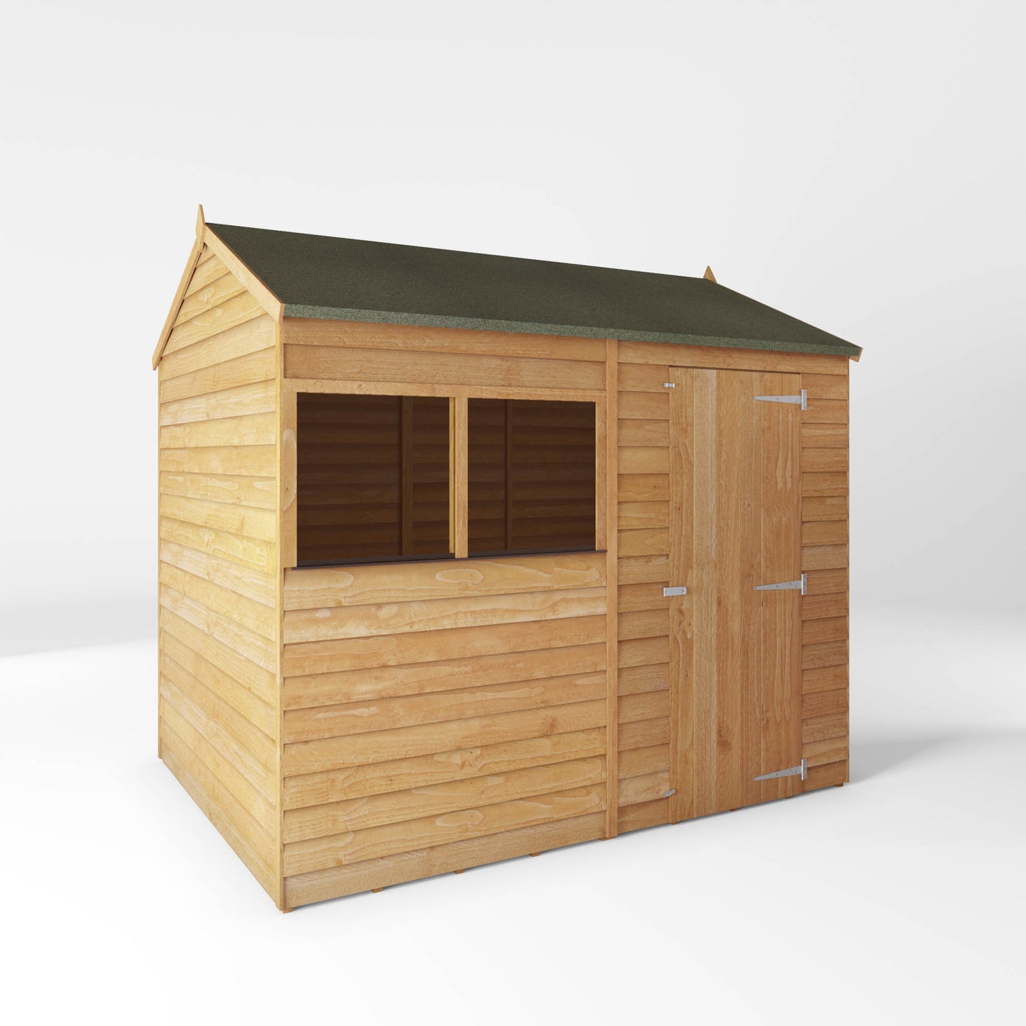 6 x 8 Overlap Reverse Apex Single Door Wooden Shed